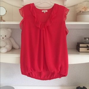 Max Studio Red Sleeveless Blouse